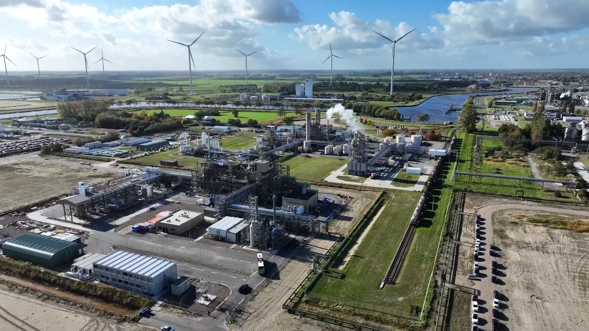 CBE JU-funded PEFerence biorefinery aerial shot